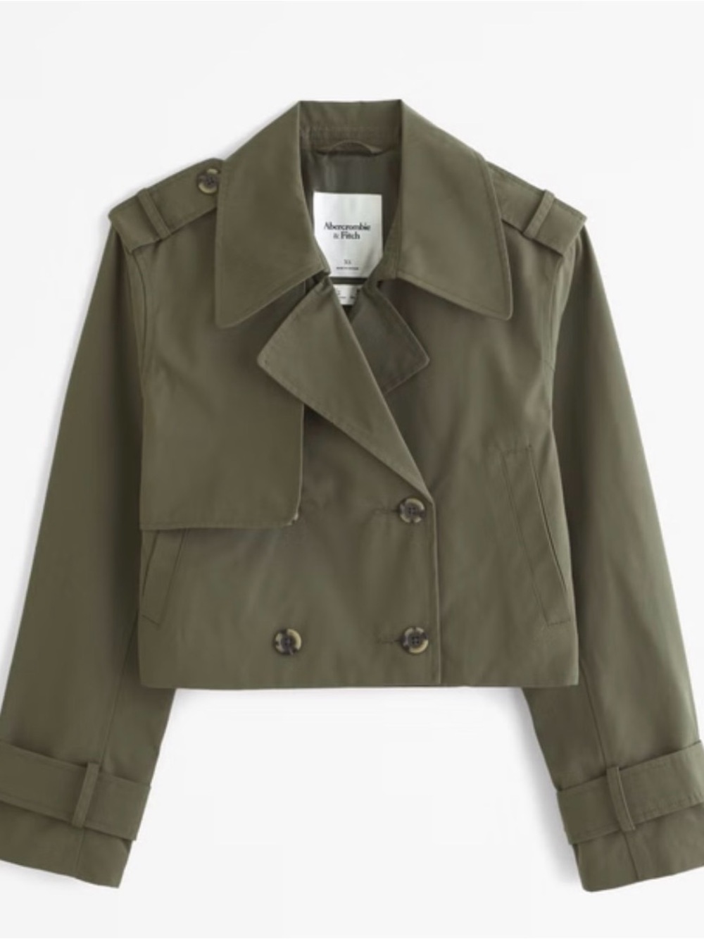 Abercrombie & Fitch Cropped Trench Jacket